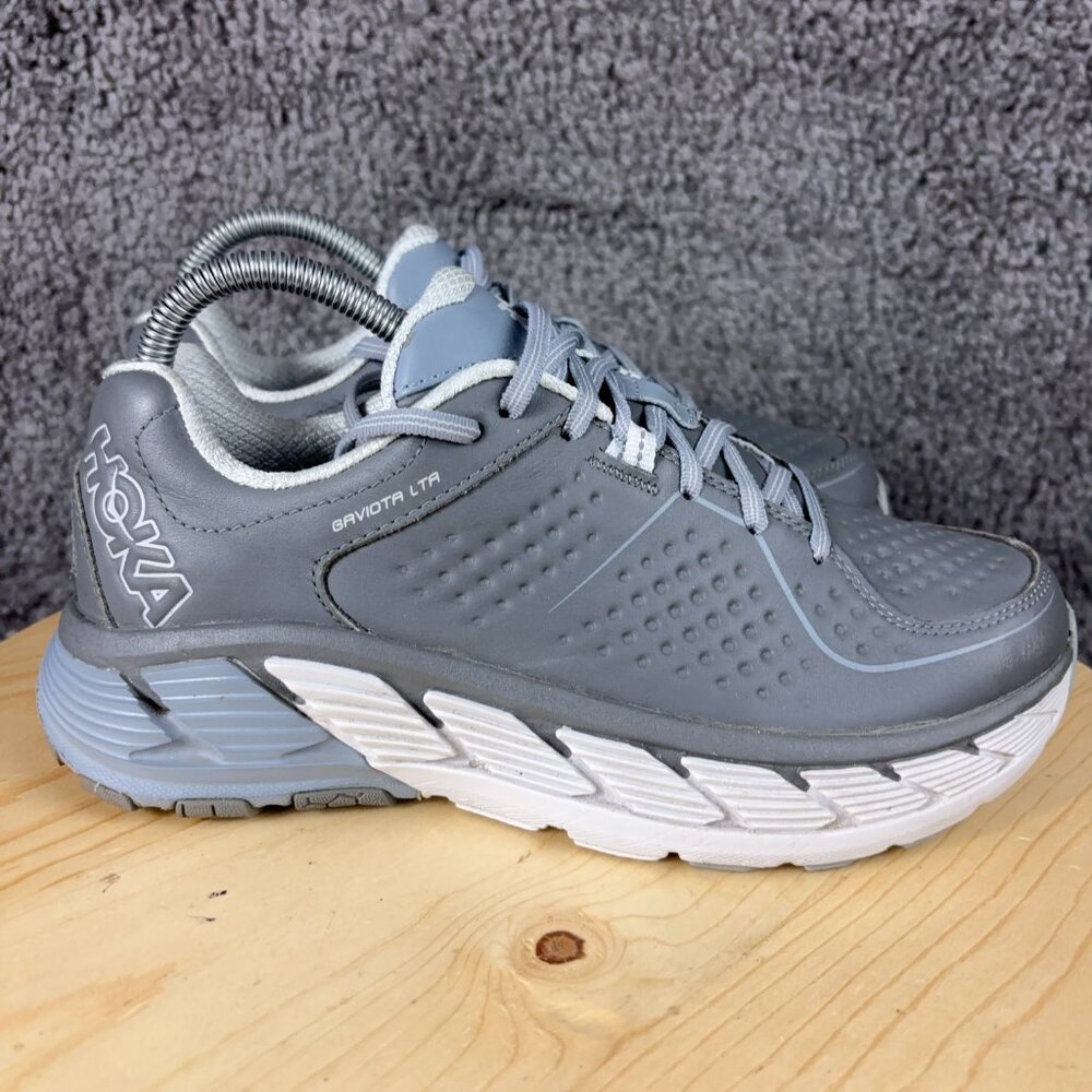 Hoka One One Gray Athletic Running Shoes - Picture 3 of 7